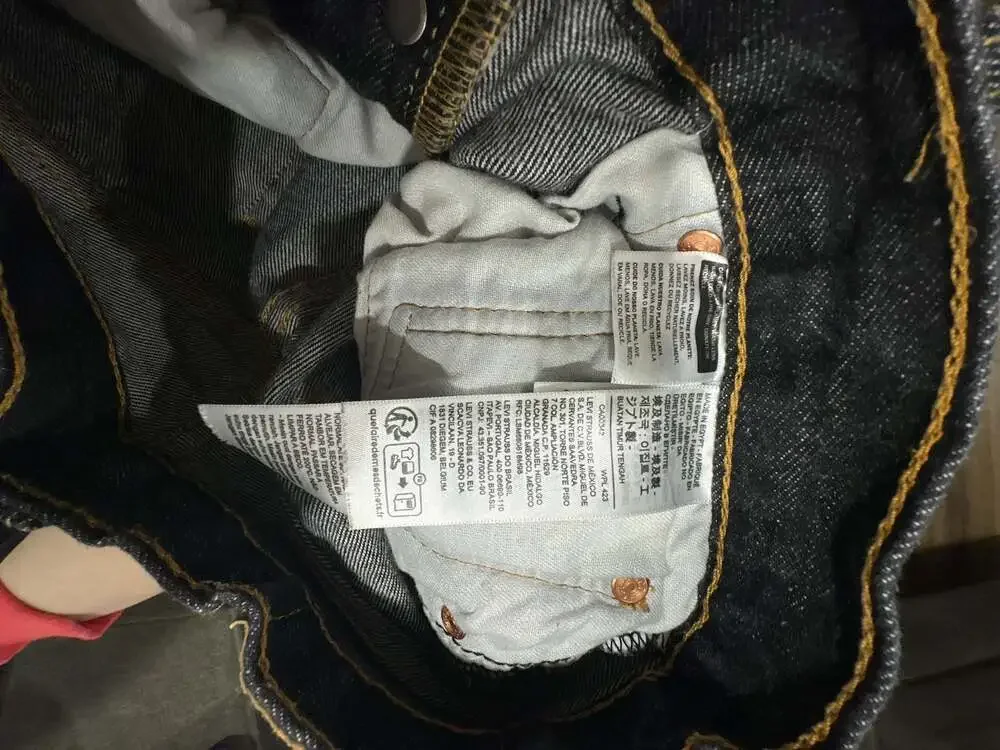 Levi's 501 Original Fit Dark Wash Button Fly Jeans